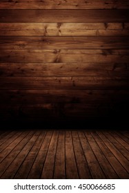 empty wooden interior room. - Shutterstock ID 450066685