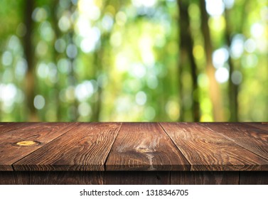 Empty wooden table background