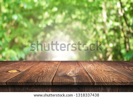 Empty wooden table background