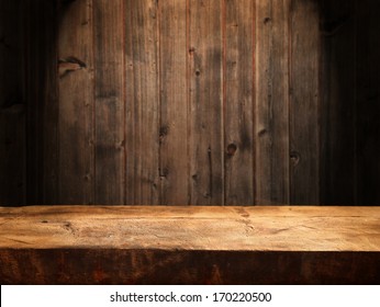 empty wooden table for product display montages - Shutterstock ID 170220500