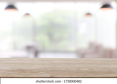 Empty Wooden Table Surface Placing Objects Stock Photo 1730000482 ...