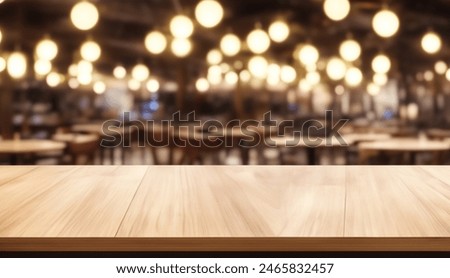 Similar – Image, Stock Photo Empty tables and benches in the outdoor area of a restaurant with modern facade in autumn