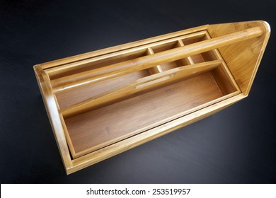 Empty Wooden Toolbox