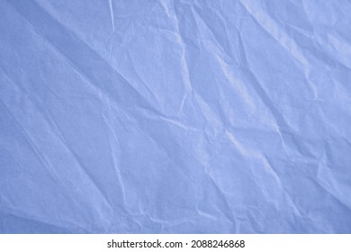 an empty wrinkled tissue paper textured background In Color of the year 2022 very peri dynamic vibrant periwinkle blue violet Stock-foto