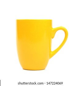 Empty yellow cup.