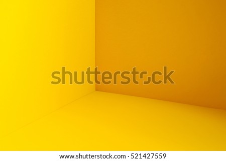 Empty yellow room corner