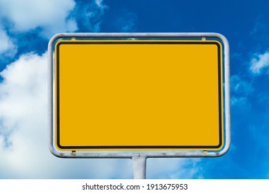 Empty yellow Sign Text Free Space