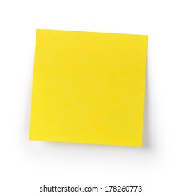 empty yellow sticky note, isolated on white background - Shutterstock ID 178260773