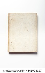 A Empty(blank, Vacant, Hollow) Vintage Old Book(korean, Japan, China, Chinese, Korean, Japanese, Chosen) Top View Isolated White At The Studio.