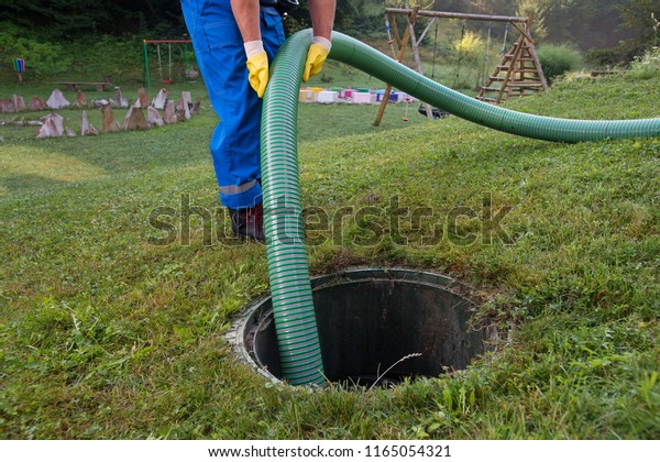 Clogged bathtub septic tank