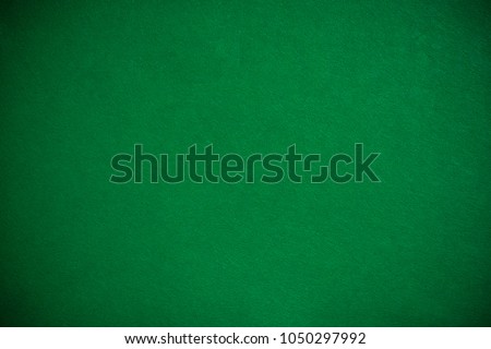Emty green cloth poker table, template or mock up