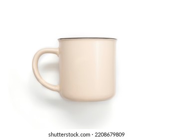 Enamel Mug Isolated On White