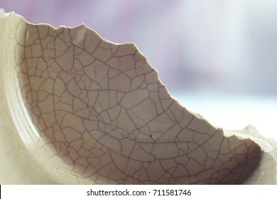 Enameled Broken Mug, Cracks In Ceramics