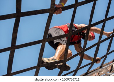 Encamp, Andorra : 2020 Sept 05 : Competitors Participate In The 2020 Spartan Race Obstacle Racing Challenge In Andorra, On September 05, 2020.