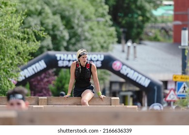 Encamp, Andorra : 2022 June 11 : Competitors Participate In The 2020 Spartan Race Obstacle Racing Challenge In Andorra, On June 11, 2022.