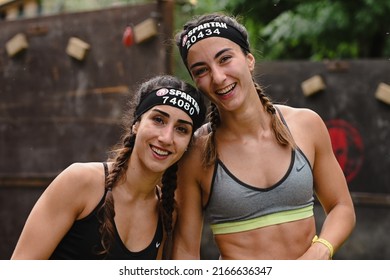 Encamp, Andorra : 2022 June 11 : Competitors Participate In The 2020 Spartan Race Obstacle Racing Challenge In Andorra, On June 11, 2022.