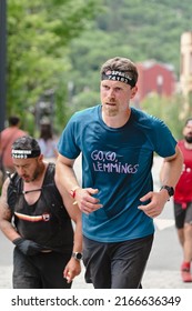 Encamp, Andorra : 2022 June 11 : Competitors Participate In The 2020 Spartan Race Obstacle Racing Challenge In Andorra, On June 11, 2022.