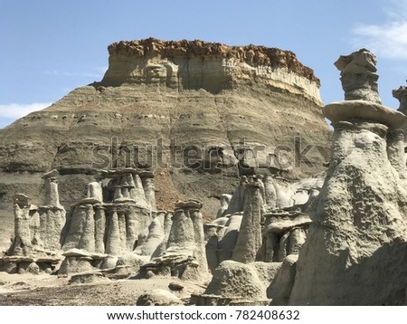 The enchanted hoodoos rock formations of NewMexico