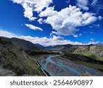 The enchanted valley with blue river