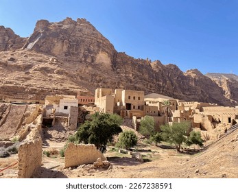 Enchanting Old Town of AlUla, With Majestic Mountains as the Scenic Backdrop, Transporting You to a Bygone Era of Rich Cultural Heritage. - Shutterstock ID 2267238591
