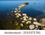 Enchanting path of water stones