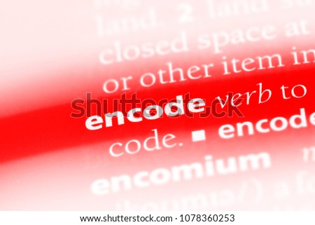 encode word in a dictionary. encode concept