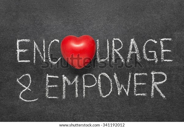 Encourage Empower Words Handwritten On Blackboard Stock Photo (Edit Now ...