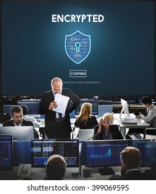 Encrypted Data Privacy Online Security Protection Concept