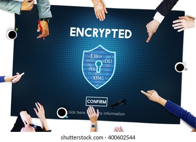 Encrypted Data Privacy Online Security Protection Concept