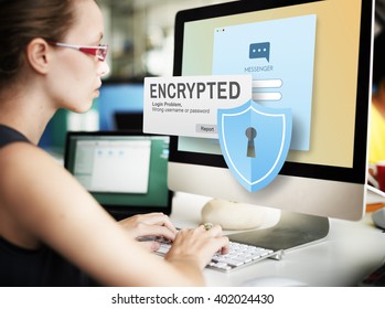 Encrypted Information Data Binary Password Safe Concept