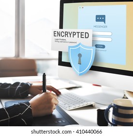 Encrypted Information Data Binary Password Safe Concept