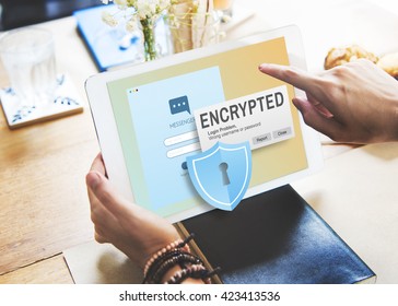 Encrypted Information Data Binary Password Safe Concept