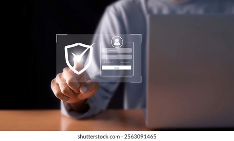 Encryption, secure internet access, cyber security, user privacy concept	