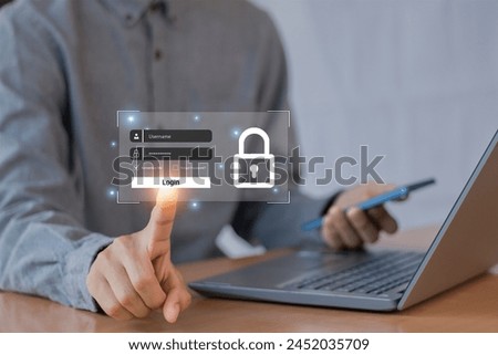 Encryption, secure internet access, cyber security protection User privacy security privacy concept