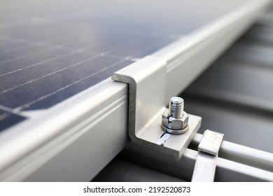 End Clamp Solar Pv Panel Installation Stock Photo 2192520873 | Shutterstock