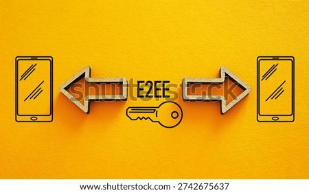 End To End Encryption E2EE Concept, Secure Messaging, Private Communication, Data Protection, Cybersecurity, Encrypted Chat and Digital Privacy Technology