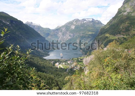 Similar – Geiranger Fjord, Norway