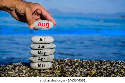 The End Of Summer Season. August Concept. The Eighth Month Of The Year.