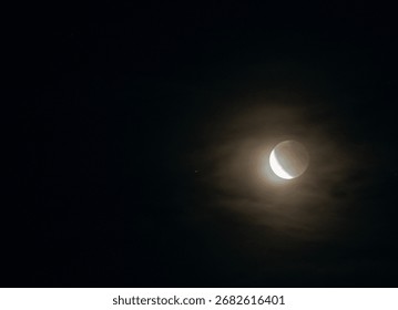 The end of the total lunar eclipse on September 7, 2025.