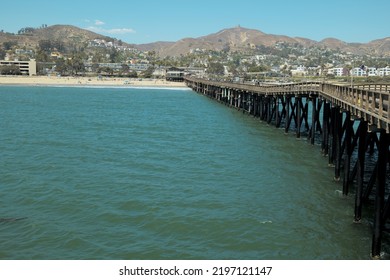 At The End Of The Ventura County Pier Looking Backwards.