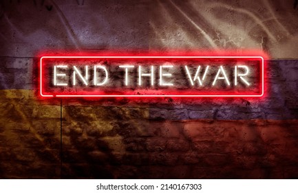 End The War Ukraine Russian War Concept Graphic