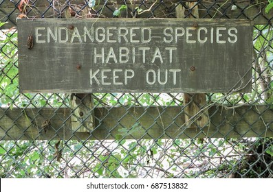 Endangered Species Habitat Keep Out Sign