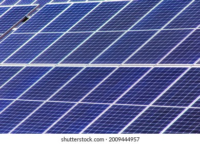 Endless Cells Of Solar Panels Farm Generating Renewable Electricity From Sun Energy In Australia, NSW.