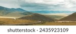 Endless Dempster Highway near the arctic circle, remote gravel road leading from Dawson City to Inuvik, Canada