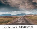 Endless Dempster Highway near the arctic circle, remote gravel road leading from Dawson City to Inuvik, Canada