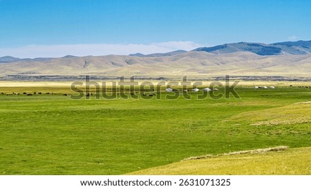 The endless landscape of Mongolia	
