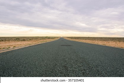 Endless Road Into The Desert