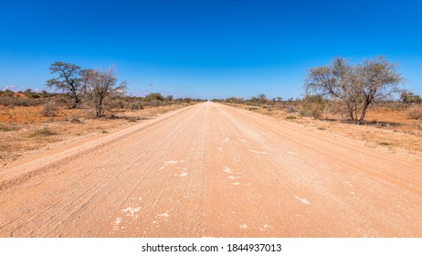 Endless road in the Kalahari desert, Namibia.