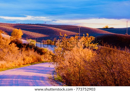 Similar – Endlos lange Strasse ins Gebirge von Pico, Azoren