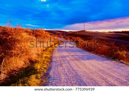 Similar – Endlos lange Strasse ins Gebirge von Pico, Azoren